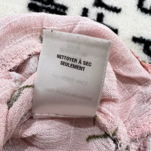 BP Soft Pink Floral 100% Rayon Chiffon Top Dress - Picture 5 of 5